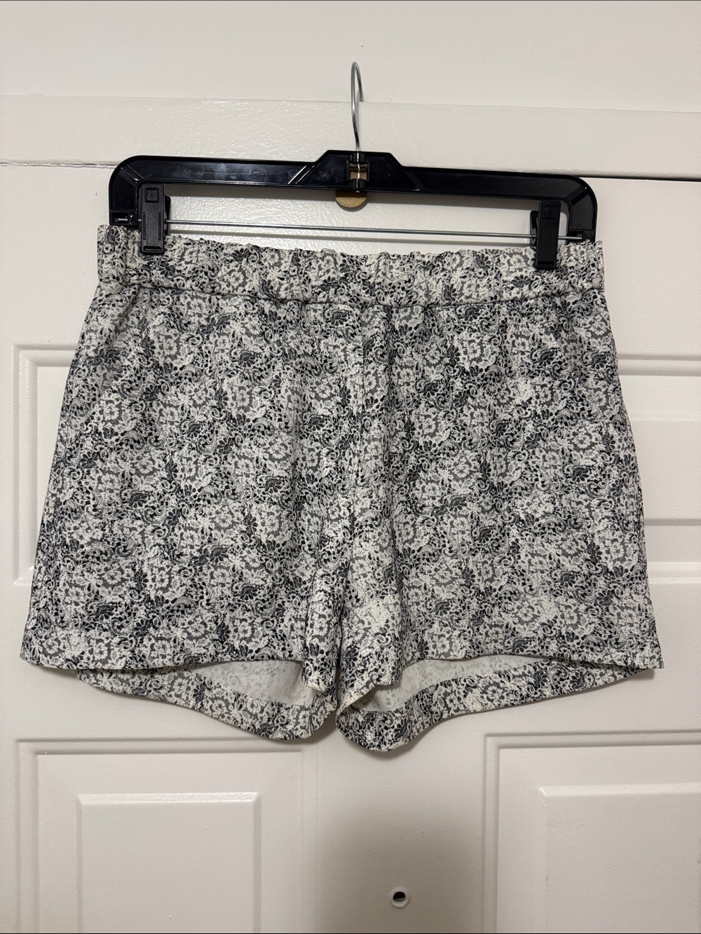 The Kooples Printed Elastic-Waist Women’s Shorts - Black & White Print